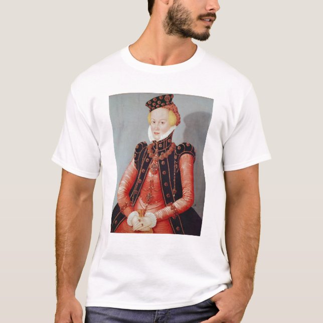 T-shirt Portrait d'une jeune femme (Devant)