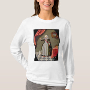 T-shirt Portrait d'une jeune fille avec un oiseau