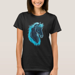 T-shirt Portrait équestre de femme Fille à cheval