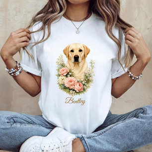 T-shirt Portrait Floral Labrador
