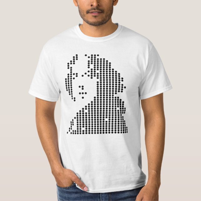 T-shirt portrait géométrique d'oscar wilde (Devant)