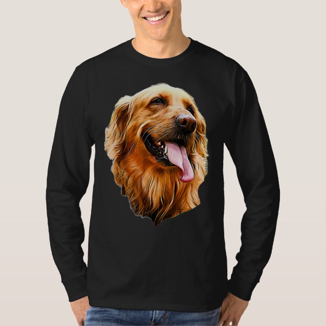 T-shirt Portrait Golden Retriever (Devant)