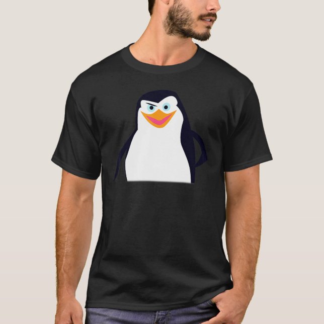 T-shirt Portrait grand visage de skipper Madagascar (Devant)