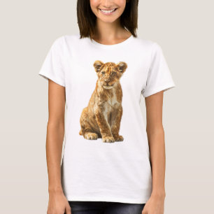 T-shirt Portrait majestueux d'une lionne au pelage doré