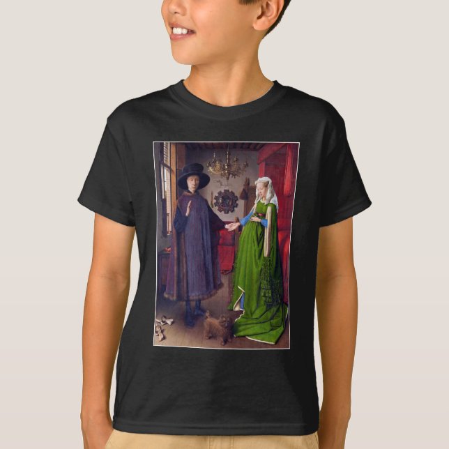 T-shirt Portrait mariage par Jan Van Eyck (Devant)