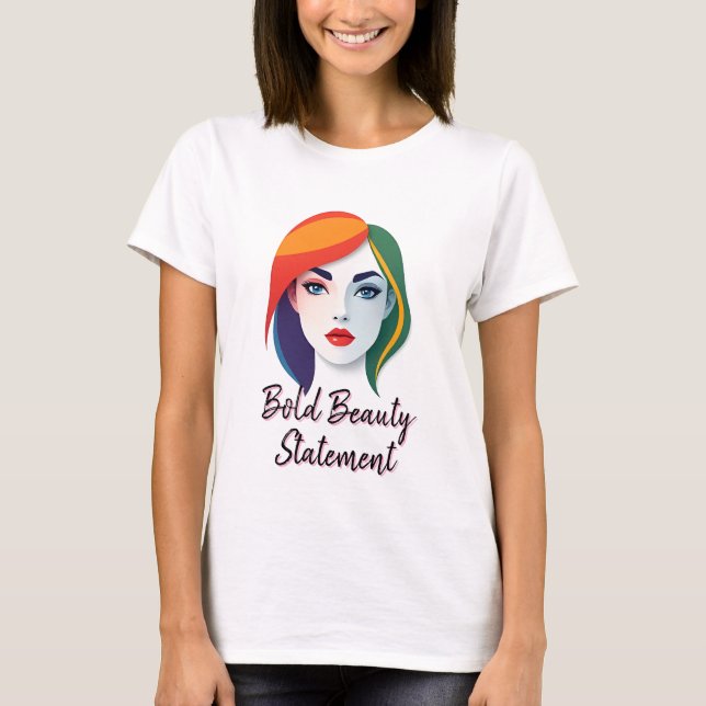 T-shirt Portrait Multicolor Vibrant (Devant)