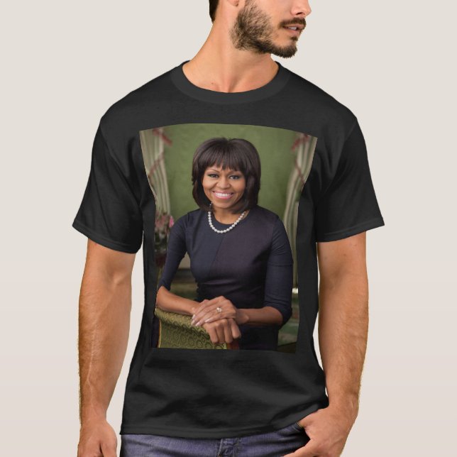 T-shirt Portrait officiel de Michelle Obama (Devant)