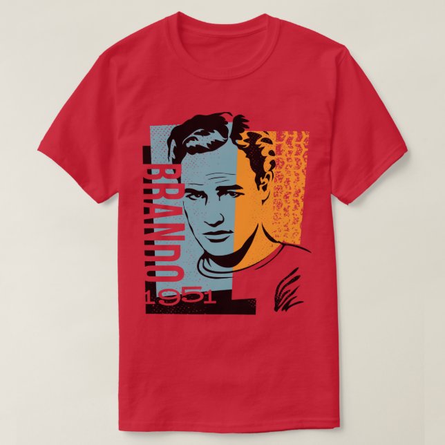 T-shirt Portrait original de design graphique de Marlon Br (Design devant)