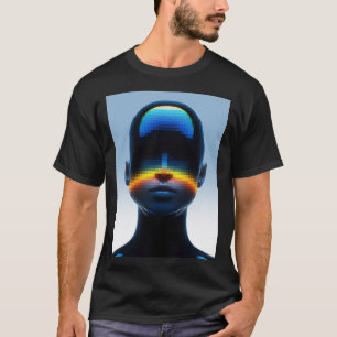 T-shirt Portrait Pixel Art Futuriste