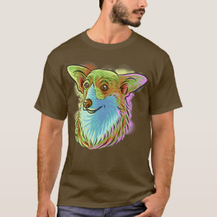 T-shirt Portrait Pop Art coloré Corgi Chien Maman Mère Mèr