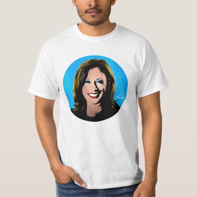 T-SHIRT PORTRAIT POP ART KAMALA HARRIS (Devant)