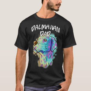 T-shirt Portrait Pop coloré Chien Dalmatien Papa Père D