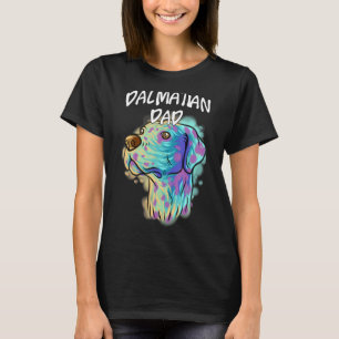 T-shirt Portrait Pop coloré Chien Dalmatien Papa Père D