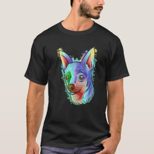 T-shirt Portrait Pop coloré Chihuahua Chien Maman Maman Ma