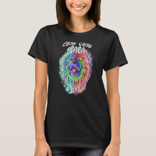 T-shirt Portrait Pop coloré Chow Chow Chien Papa D père