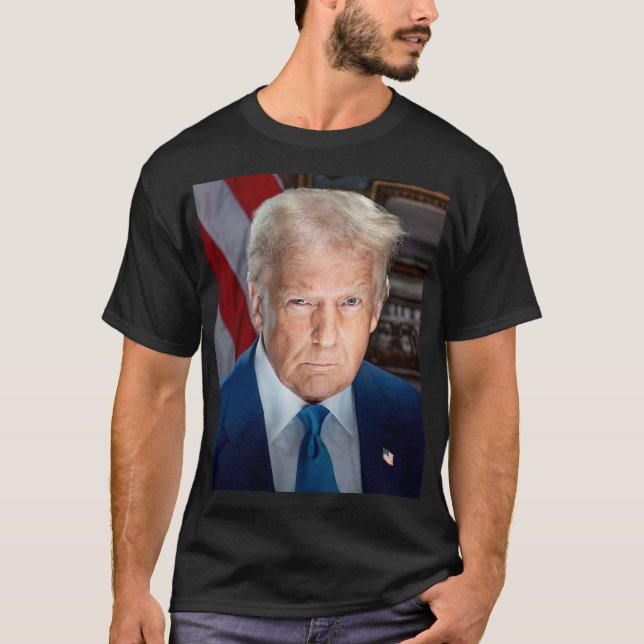 T-SHIRT PORTRAIT PRÉSIDENTIEL 2025 DONALD J TRUMP (Devant)