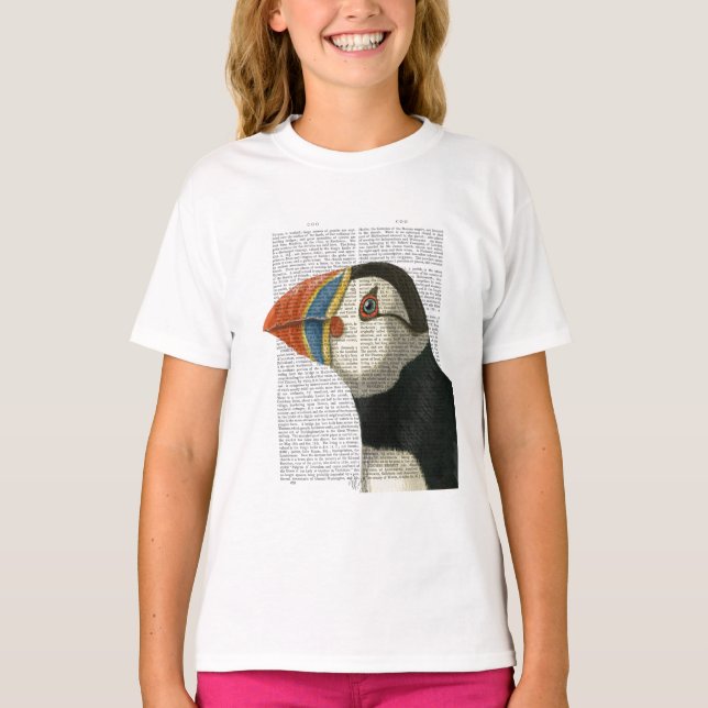 T-shirt Portrait Puffin (Devant)