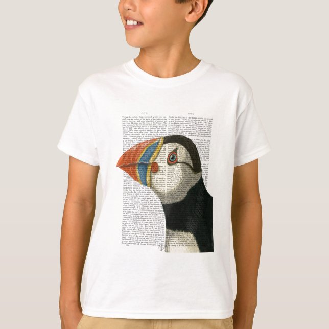 T-shirt Portrait Puffin (Devant)