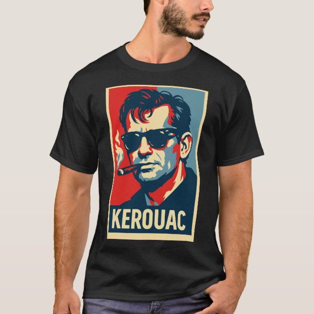 T-shirt Portrait rebelle de Jack Kerouac (Devant)