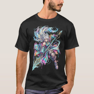 T-shirt Portrait Rétro Vaporwave de Feixiao HSR Griffe de 