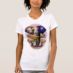 T-shirt Portrait surréaliste de l'éléphant africain