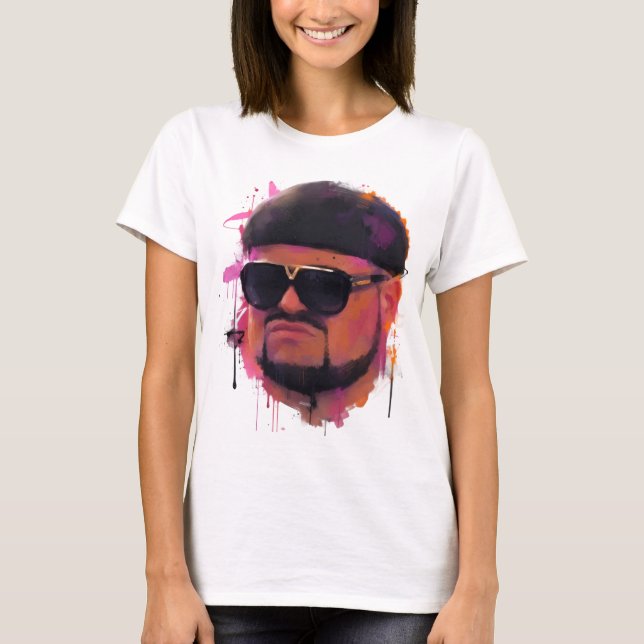 T-Shirt Portrait Teintes Rétro 2 (Devant)