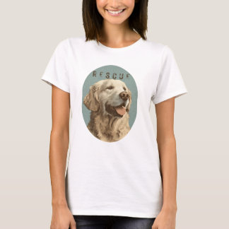 T-shirt Portrait Vintage de Chien de Sauvetage Golden Retr