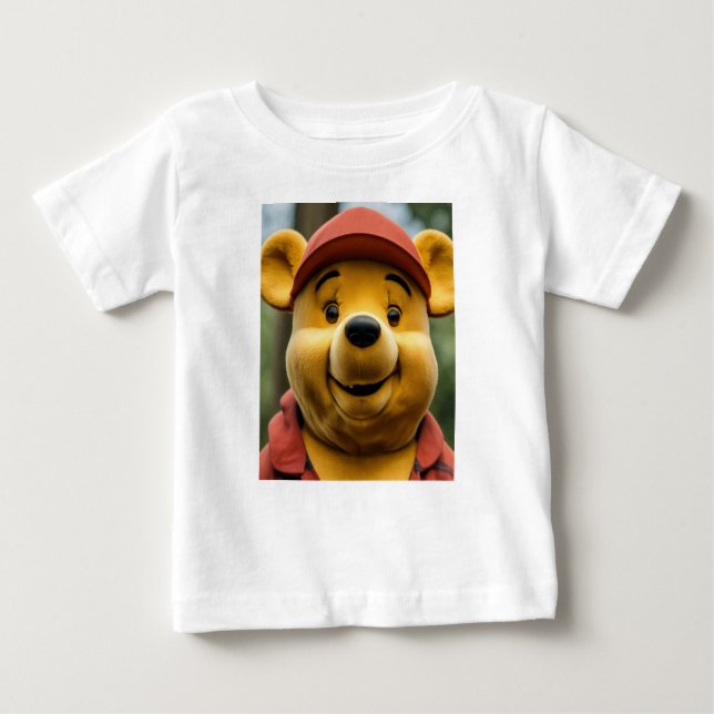 t-shirt portrait winnie pooh pour bébé (Devant)