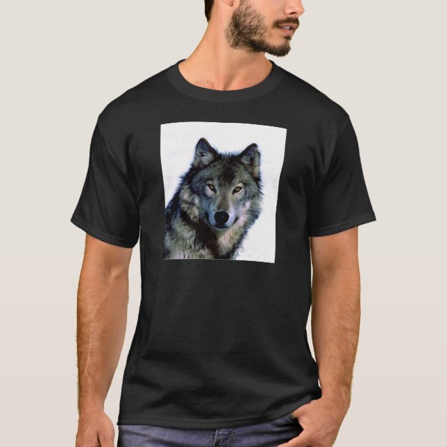 T-shirt Portrait Wolf (Devant)
