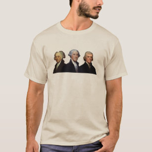 T-shirt Portraits d'Adams, de Washington et de Jefferson