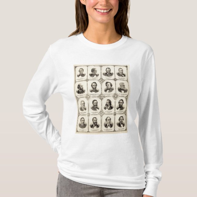 T-shirt Portraits de Gustavus Koerner (Devant)