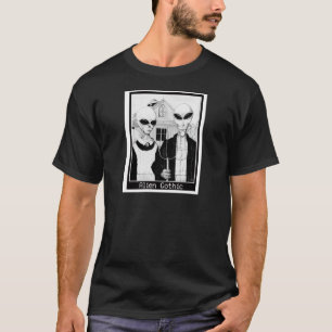T-shirt Portraits gothiques et étrangers américains,