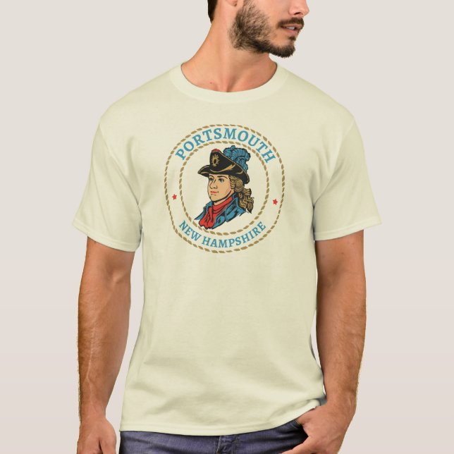 T-shirt Portsmouth New Hampshire Colonial (Devant)