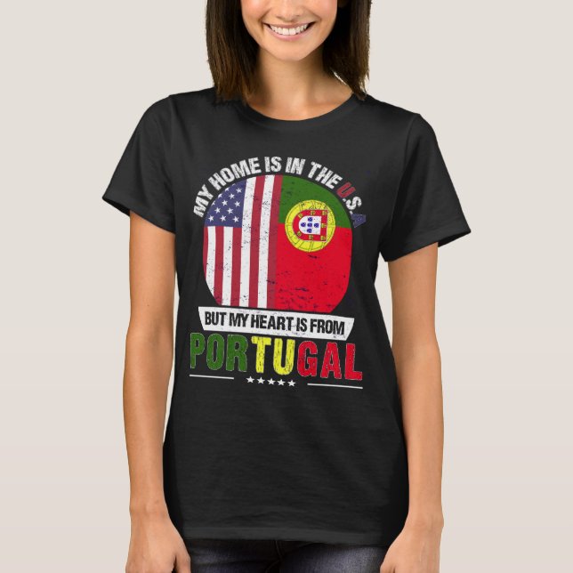 T-shirt Portugais American Heart vient du Portugal Grown (Devant)