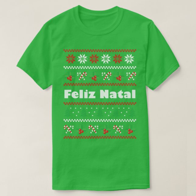 T-shirt Portugais Noël Feliz Natal (Design devant)