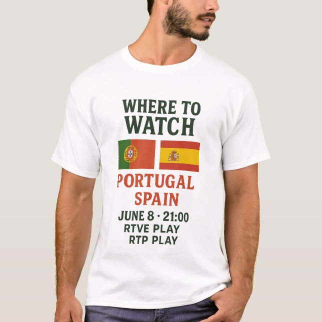 T-shirt Portugal contre Espagne Match Day Fan Shirt (Devant)