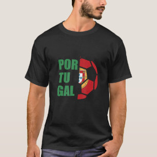 T-shirt Portugal Drapeau Bal de Football National Équipe P