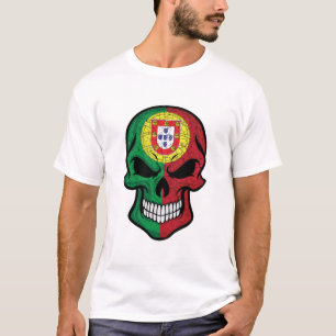 T-shirt Portugal Drapeau du crâne souriant