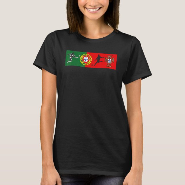 T-shirt Portugal Drapeau Football Joueur Fier Portugal Soc (Devant)