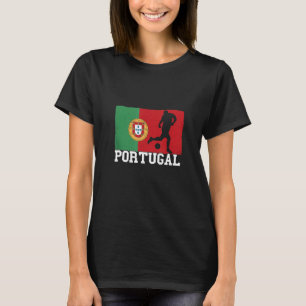T-shirt Portugal Drapeau joueur de football Fierté Équipe