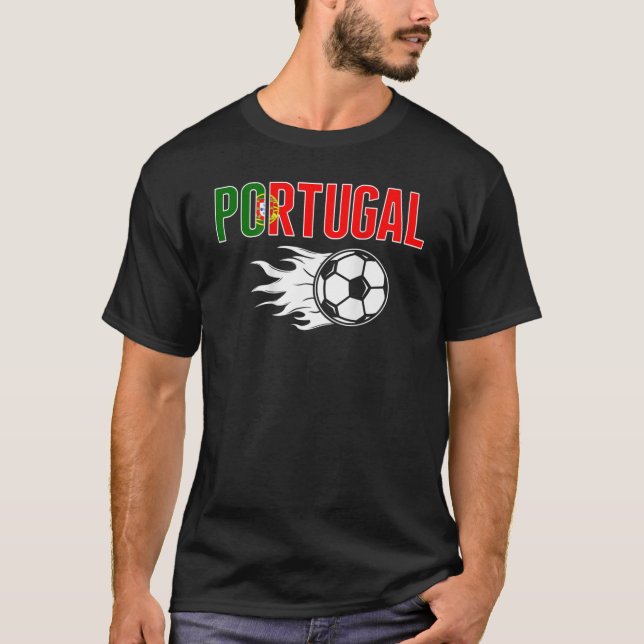T-shirt Portugal Fans de football Jersey Portugais Drapeau (Devant)