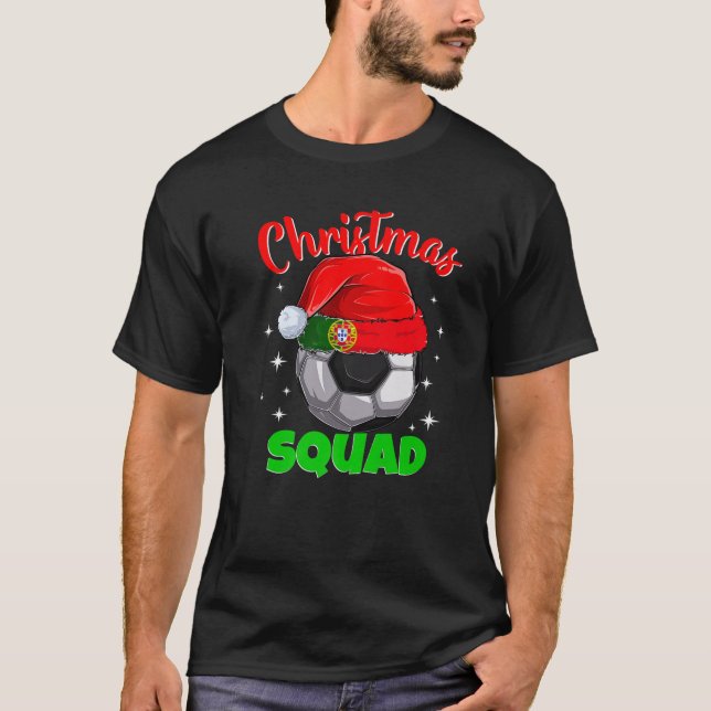 T-shirt Portugal Football 2022 Escouade de Noël Portugal S (Devant)