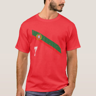 T-shirt Portugal Football Numéro 7 Portugais Football Spor