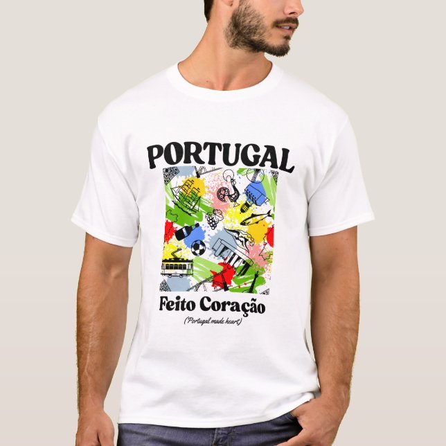 T-shirt Portugal made heart (Devant)