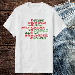 T-shirt Portugal Mens Bonjour Bonjour Bonjour Bonjour Blan
