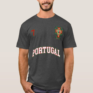 T-shirt Portugal Numéro 7 Dos Socceream Sportsee Drapeau v