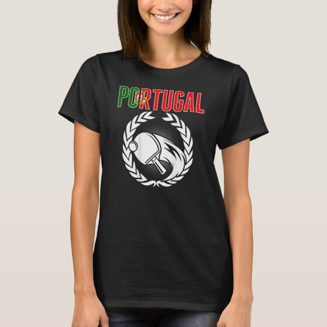 T-shirt Portugal Ping Pong  Portuguese Table Tennis Suppor (Devant)