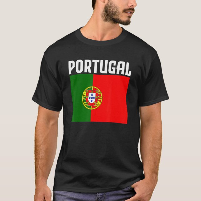 T-shirt Portugal Portuguese Flag Pride Portuguese Origins  (Devant)