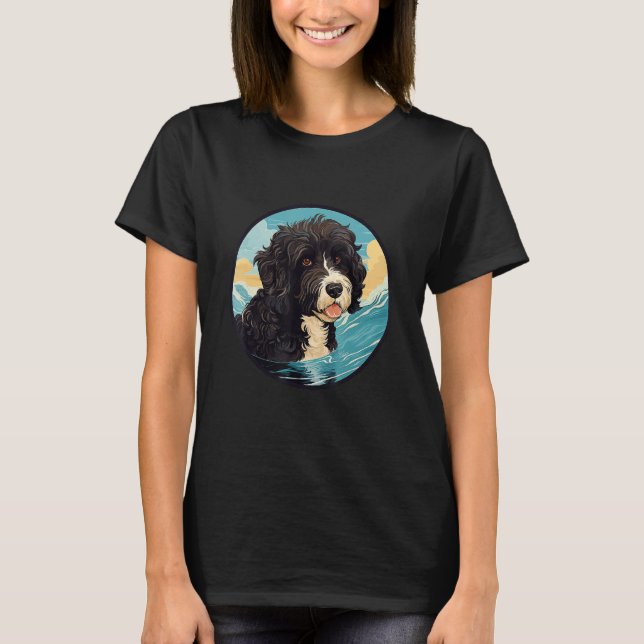 T-shirt Portuguese Water Dog Breed Dog Design (Devant)