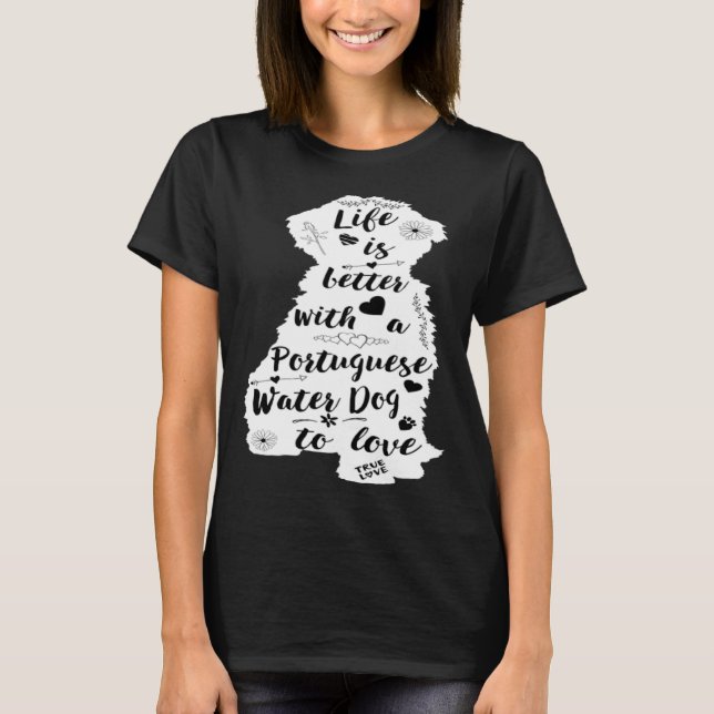 T-shirt Portuguese Water Dog for Portie Dog (Devant)